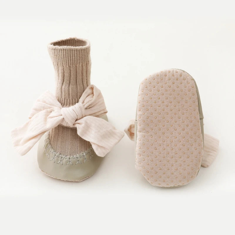 Chausson souple cuir bebe