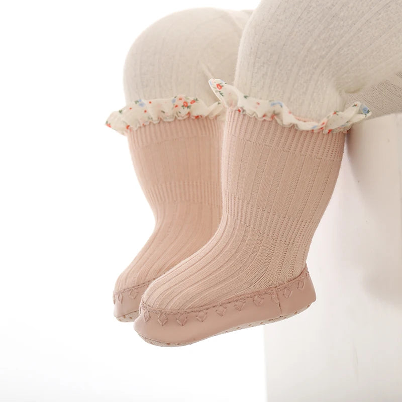 Chausson souple cuir bebe