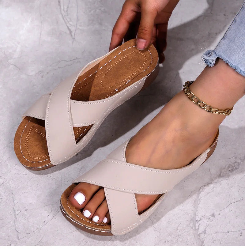 Chaussons femme | Cuir Pu