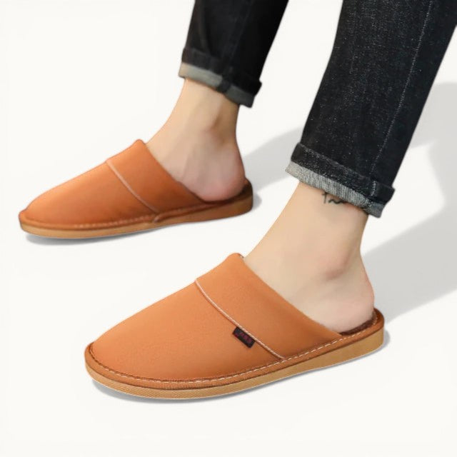 Chausson en cuir homme