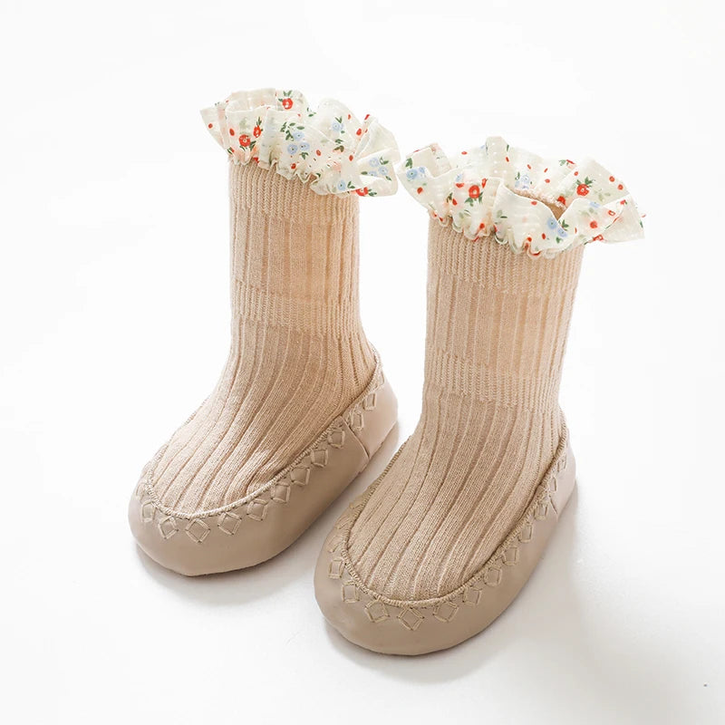 Chausson souple cuir bebe