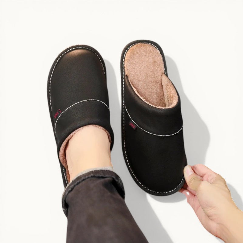 Chausson en cuir homme