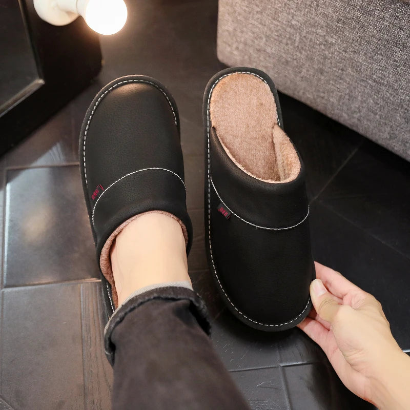 Chausson en cuir homme