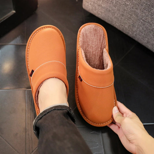 Chausson en cuir homme