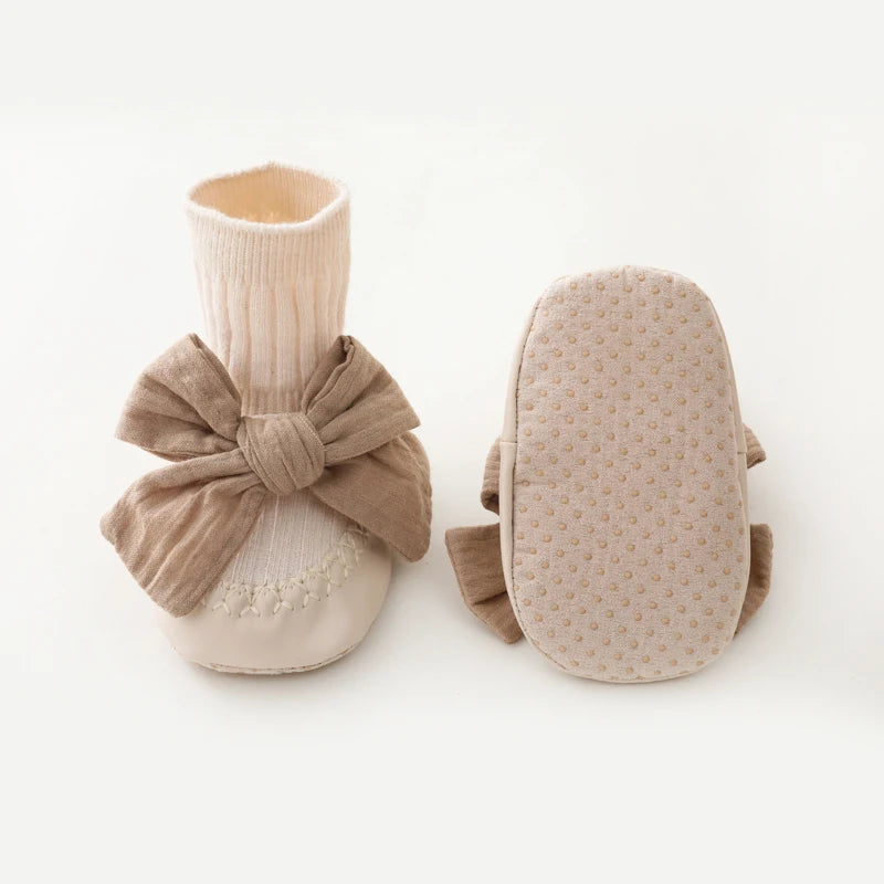 Chausson souple cuir bebe