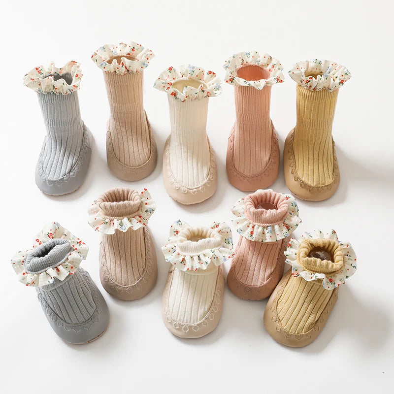 Chausson souple cuir bebe