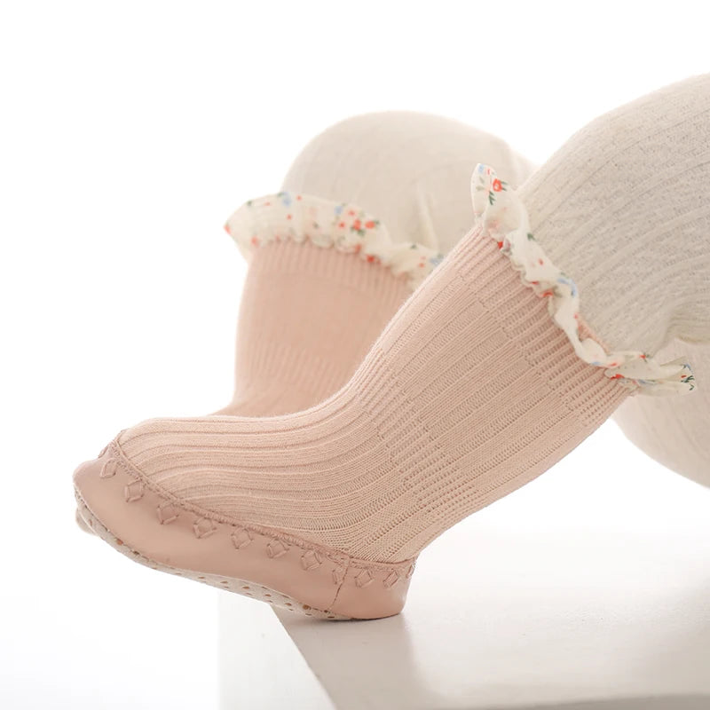 Chausson souple cuir bebe