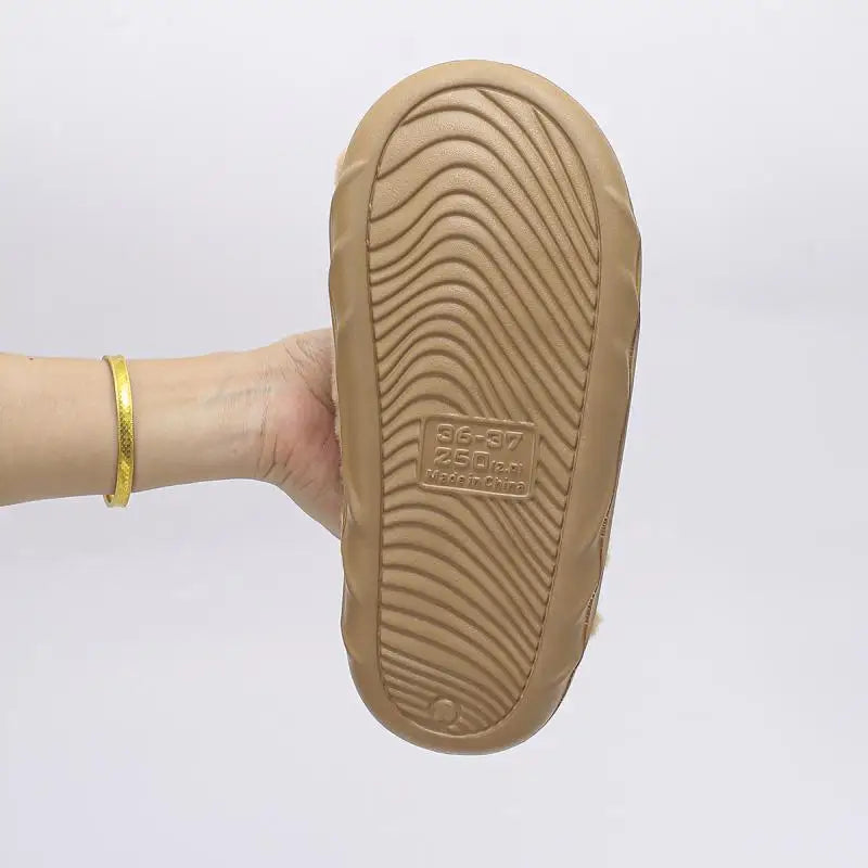 Chausson femme moumoute