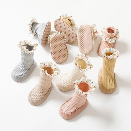 Chausson souple cuir bebe