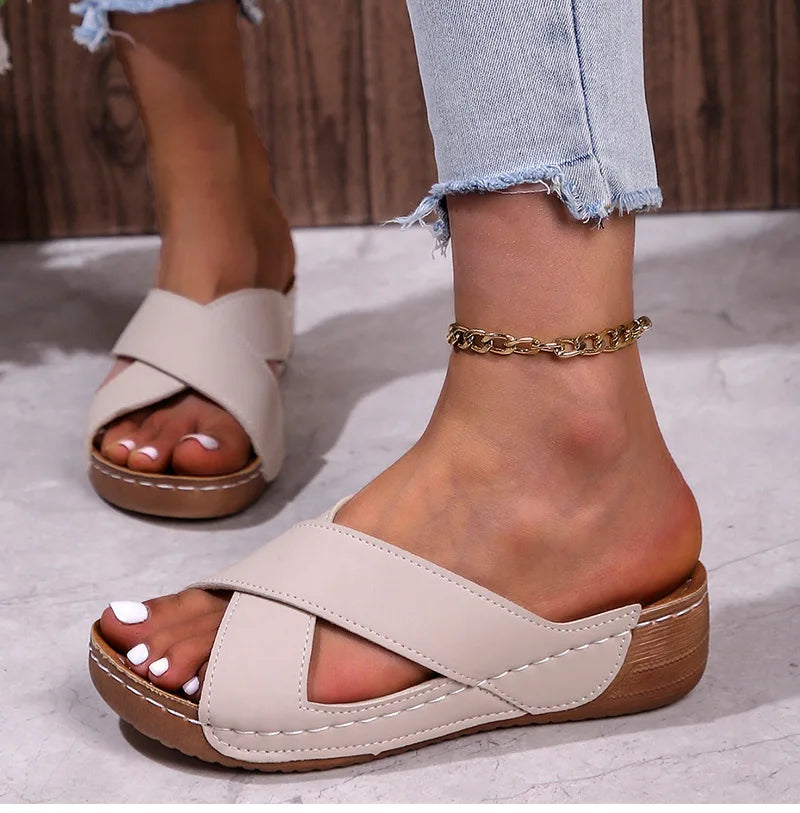 Chaussons femme | Cuir Pu