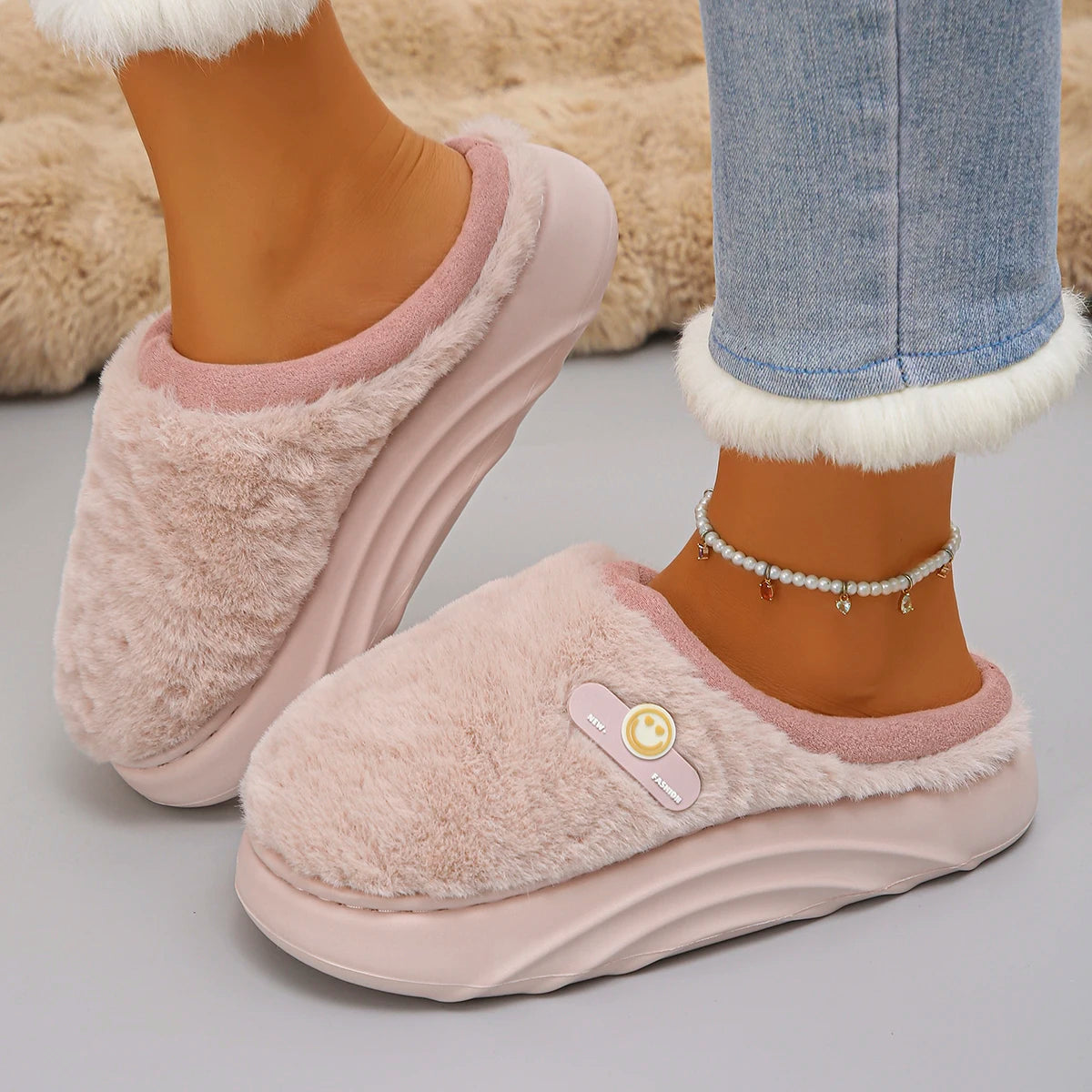 Chausson femme moumoute