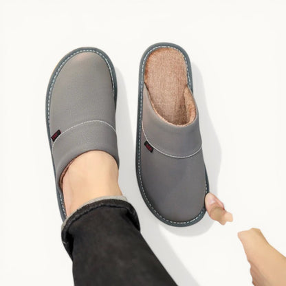 Chausson en cuir homme