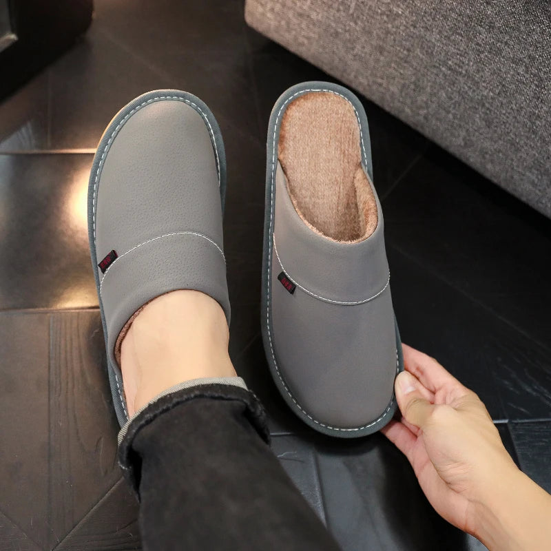 Chausson en cuir homme