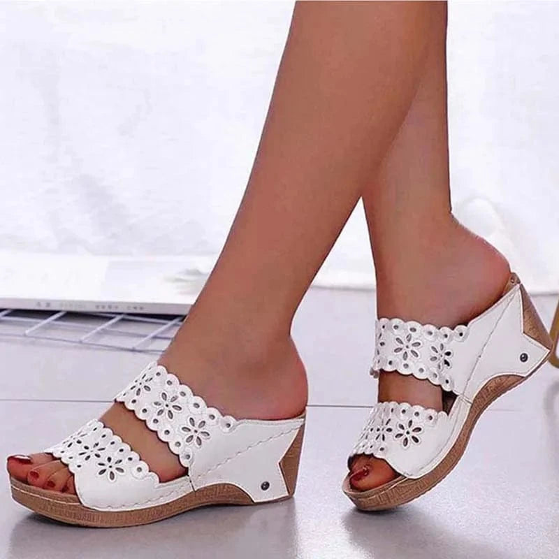 Chausson à talon Blanc / 34-35