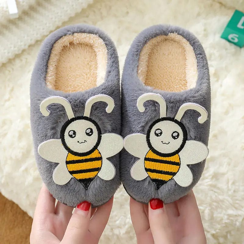 Chausson abeille enfant Gris / 20-21