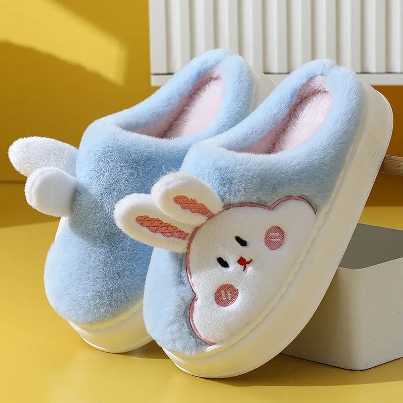 Chausson Animaux Lapin Bleu / 37-38