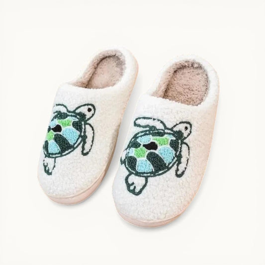 Chausson animaux - Tortue Blanc / 35-36