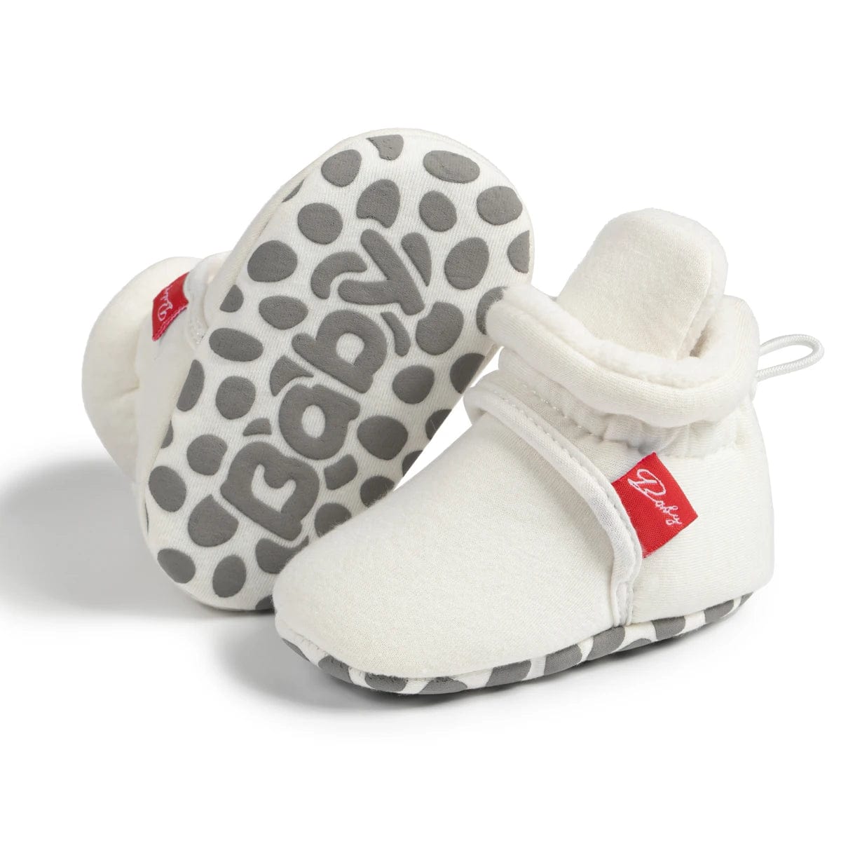 Chausson bébé à scratch Blanc / 16-17