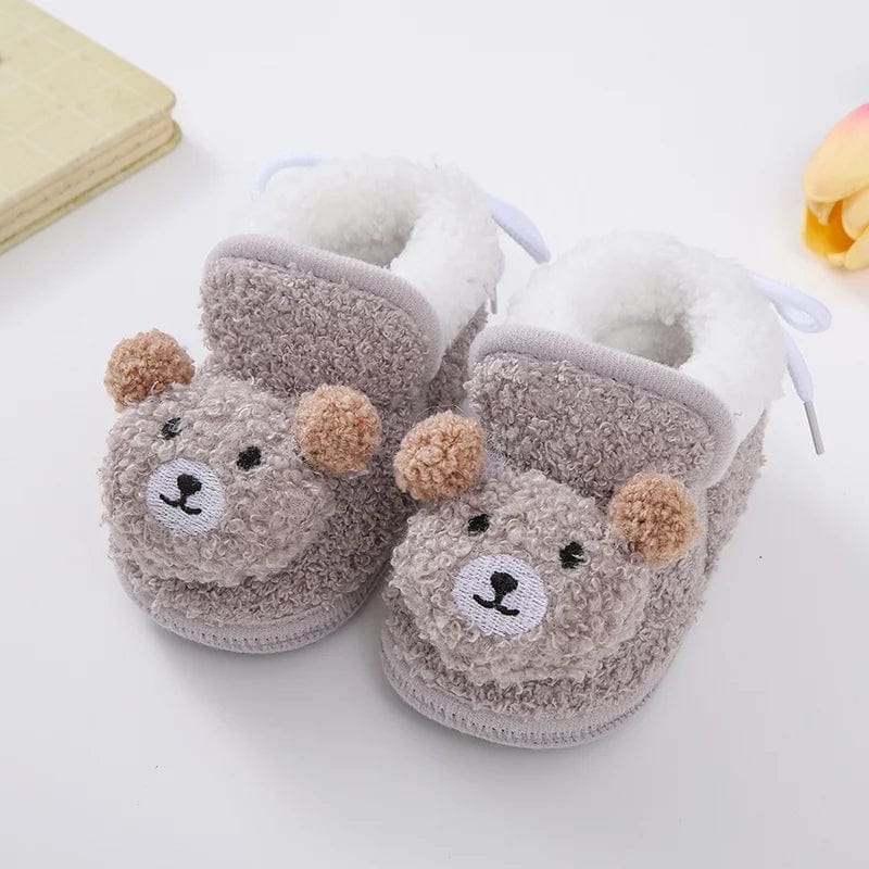 Chausson Bébé - Botte Animaux Gris 1 / 7-12 mois