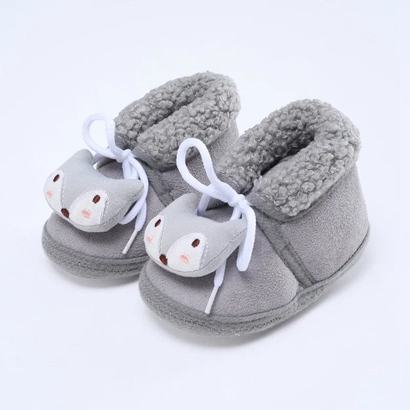 Chausson Bébé - Botte Animaux Gris 2 / 0-6 mois