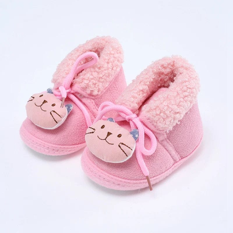 Chausson Bébé - Botte Animaux Rose 1 / 0-6 mois