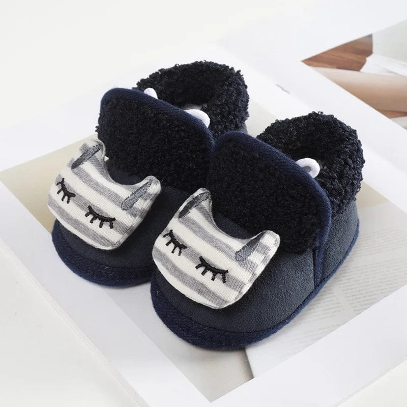 Chausson Bébé - Botte Animaux Bleu 1 / 0-6 mois