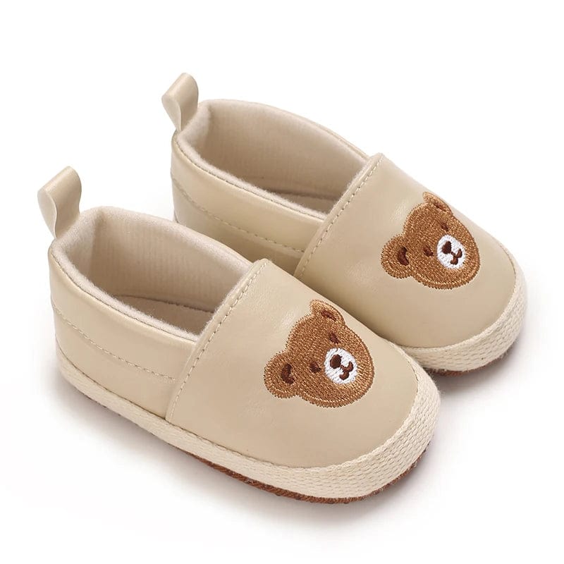 Chausson Bébé Cuir PU Crème / 13-18 mois