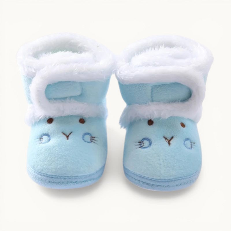 Chausson Bébé - Hiver Animaux Bleu / 0-6 mois