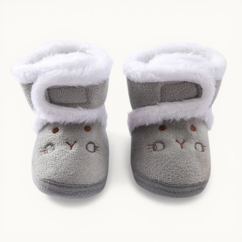 Chausson Bébé - Hiver Animaux Gris / 0-6 mois