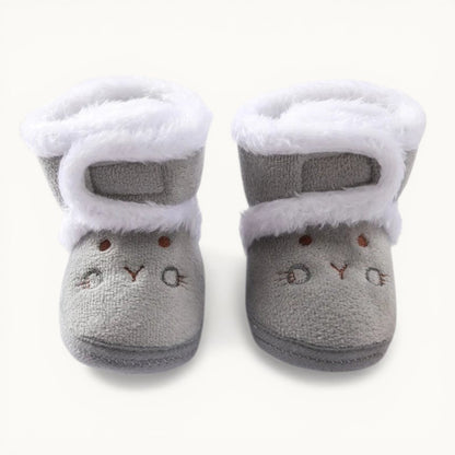 Chausson Bébé - Hiver Animaux Gris / 0-6 mois