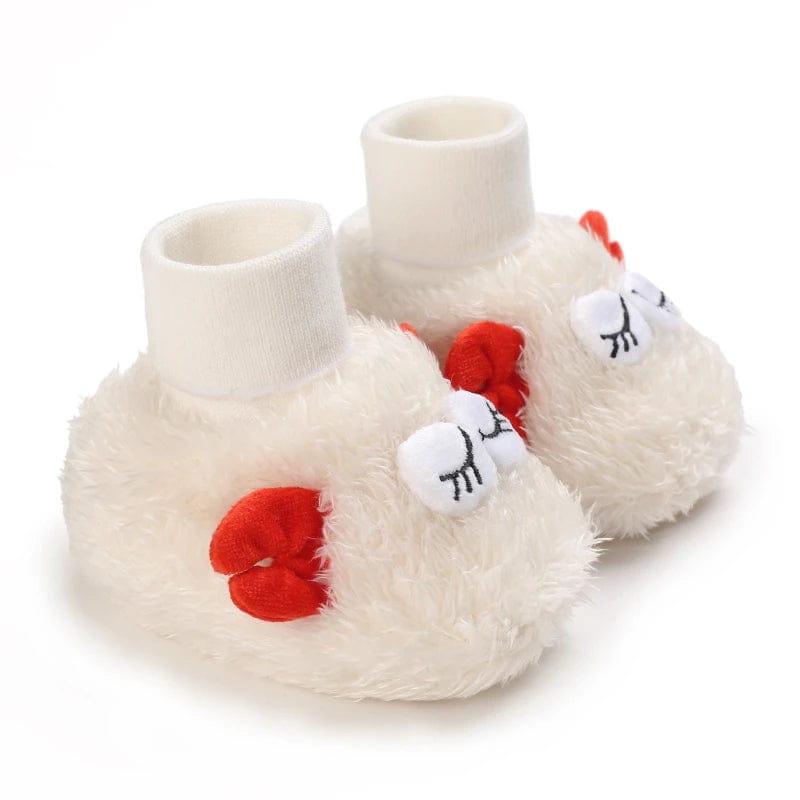 Chausson Bébé Mignon Blanc/Rouge 3 / 0-6 mois