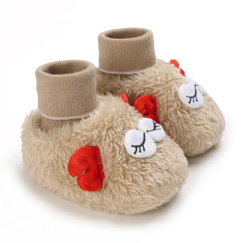 Chausson Bébé Mignon Crème/Rouge 3 / 0-6 mois