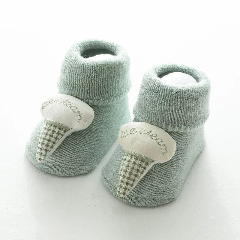 Chausson bébé rigolo Vert / 16-19