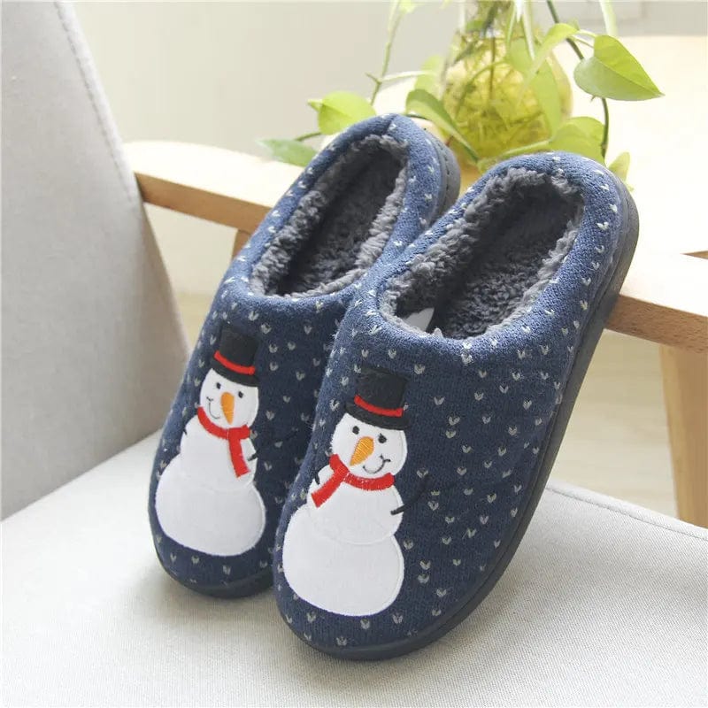 Chausson bonhomme de neige Bleu / 36-37