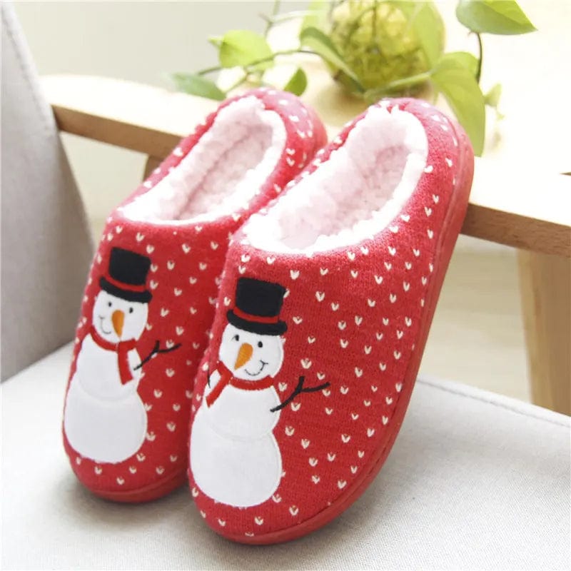 Chausson bonhomme de neige Rouge / 36-37