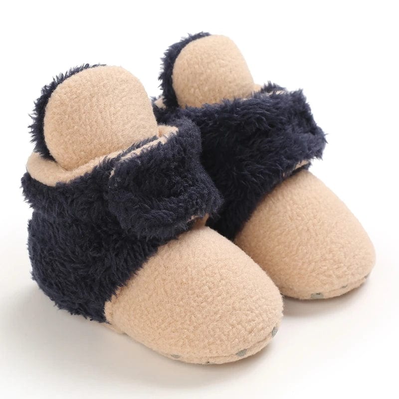 Chausson Botte Bébé Crème/Bleu / 7-12 mois