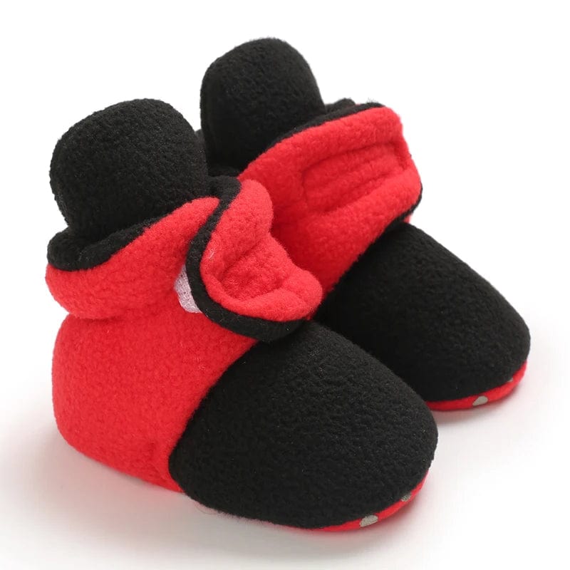 Chausson Botte Bébé Noir/Rouge / 13-18 mois