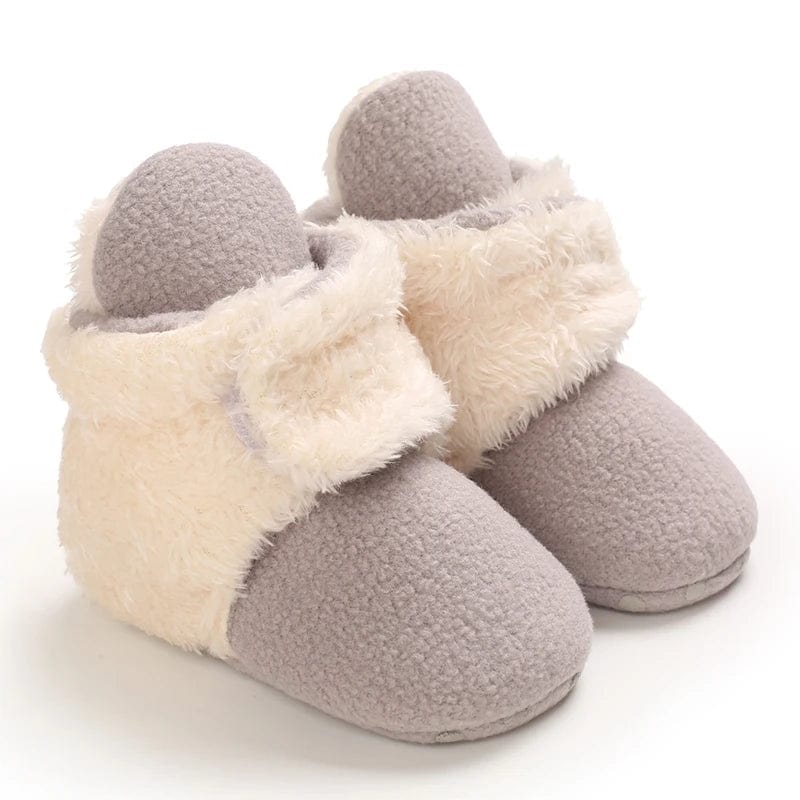 Chausson Botte Bébé Gris/Blanc / 7-12 mois