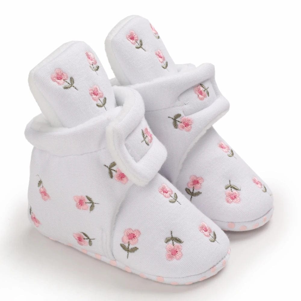 Chausson Botte Bébé Blanc/Rose / 13-18 mois