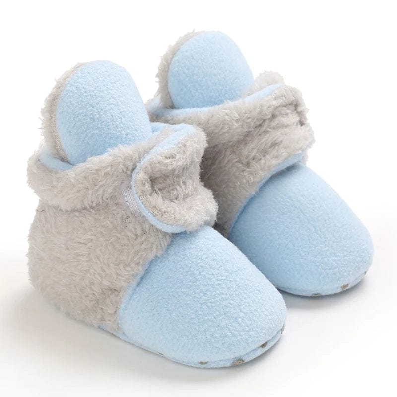 Chausson Botte Bébé Bleu/Gris / 13-18 mois