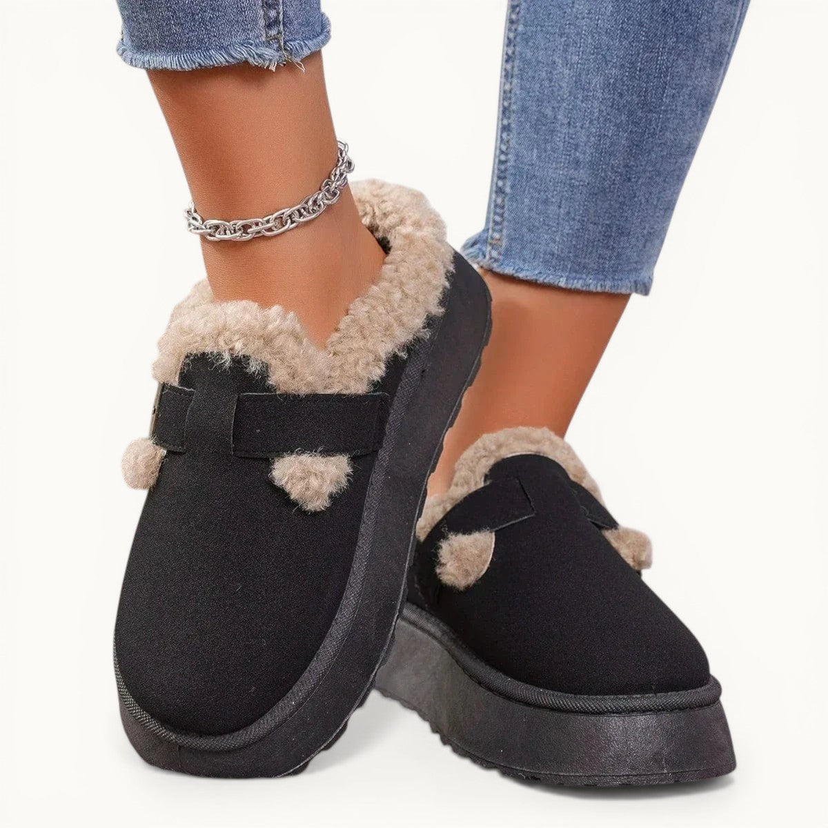Chausson bottes femme hiver Noir / 35-36