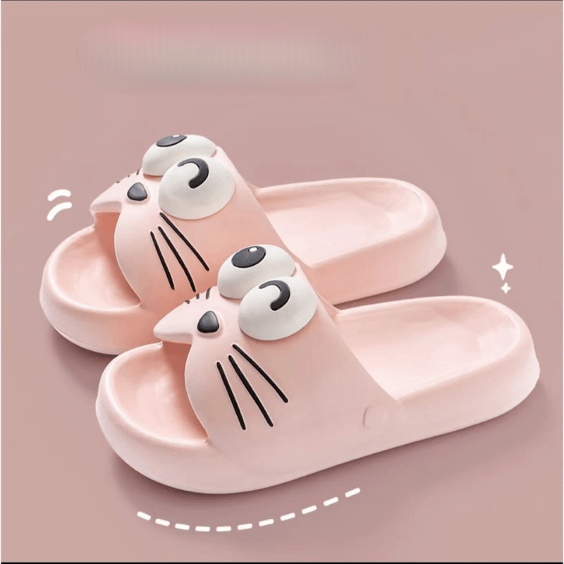 Chausson Chat rigolo Rose / 36