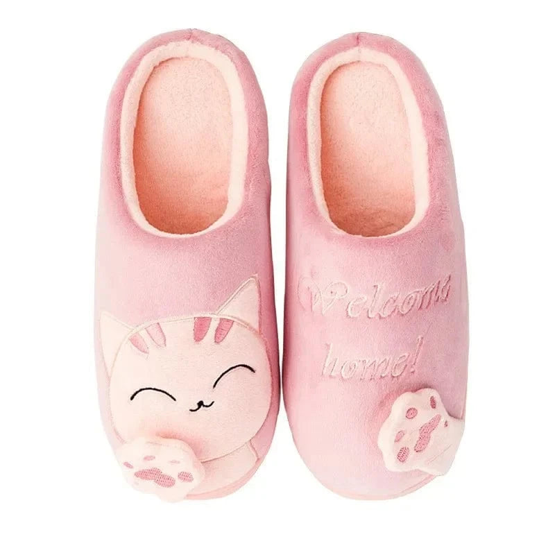 Chausson chat - Welcome Rose foncé / 36-37