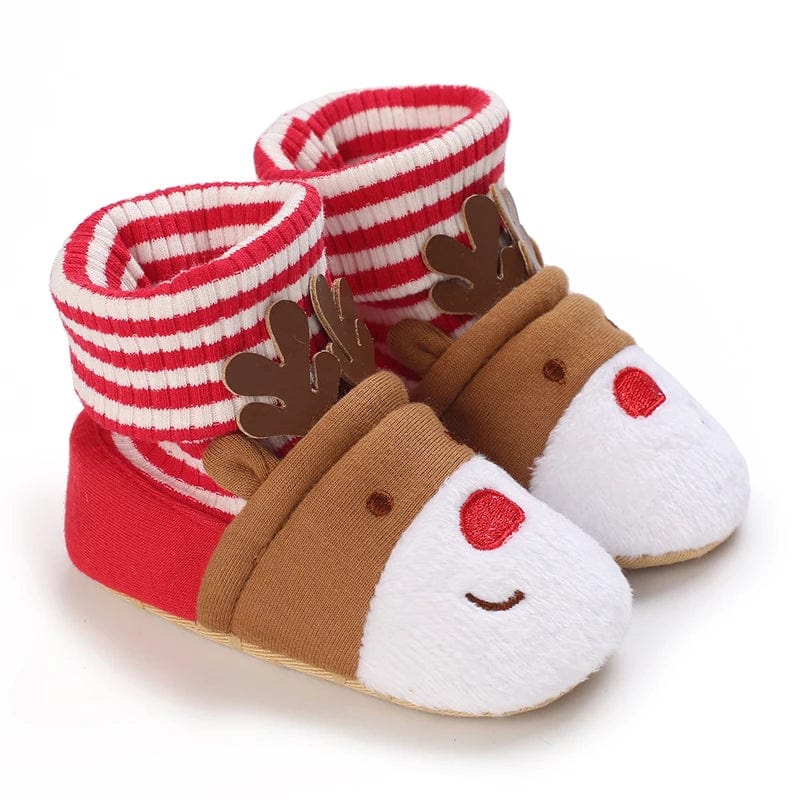 Chausson chaussette renne Rouge / 16-17