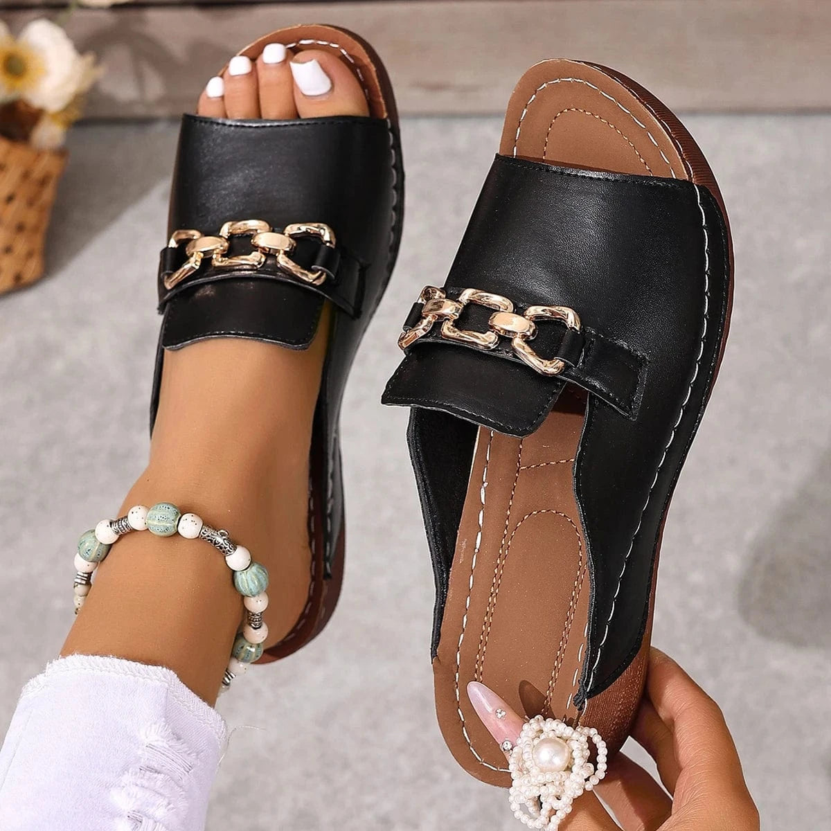 Chausson chaussure compensé