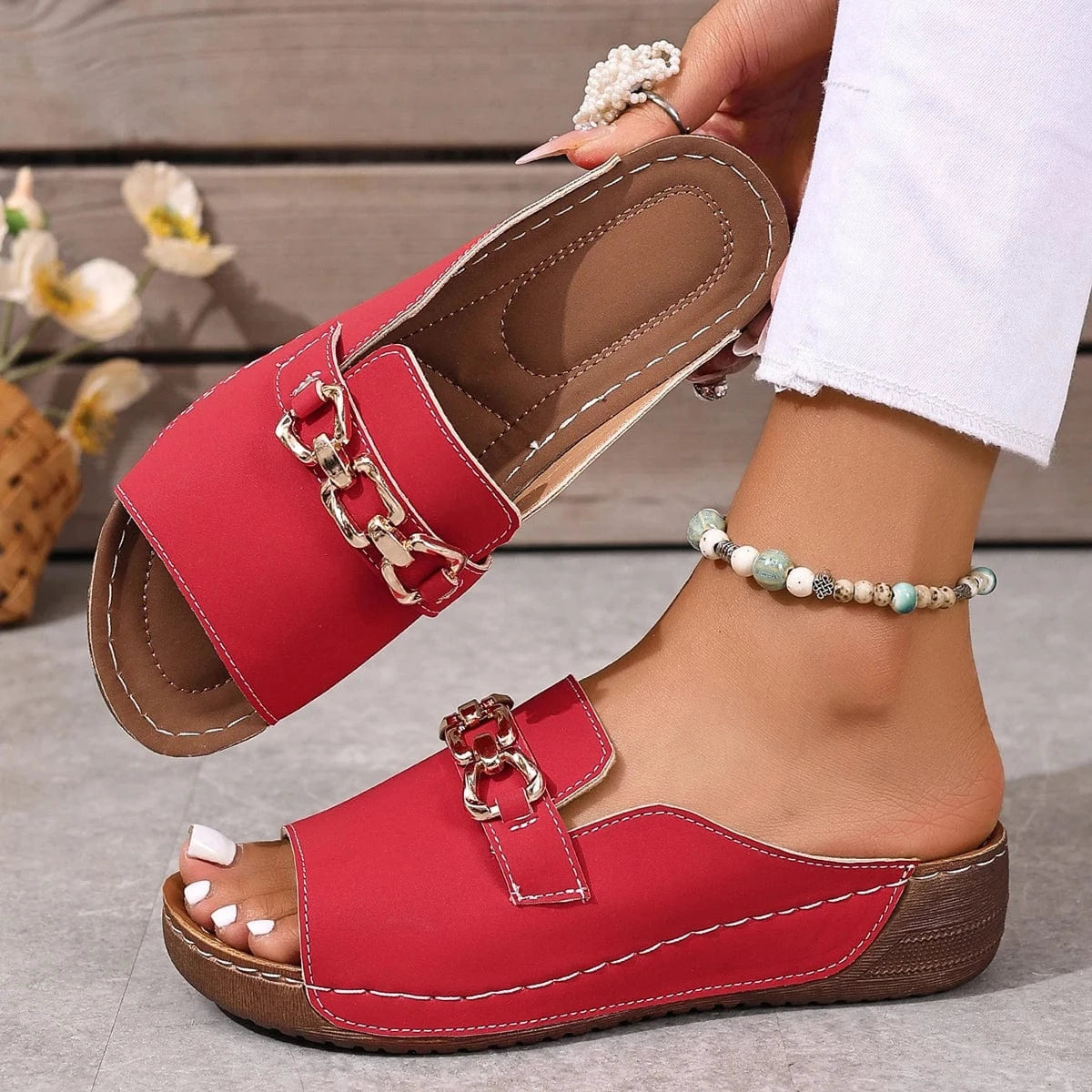 Chausson chaussure compensé