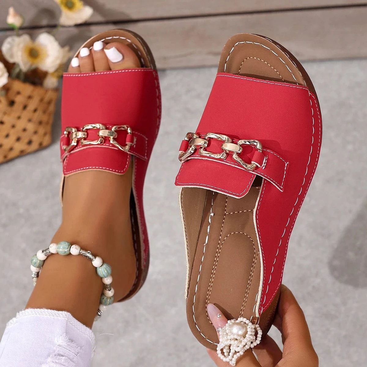 Chausson chaussure compensé