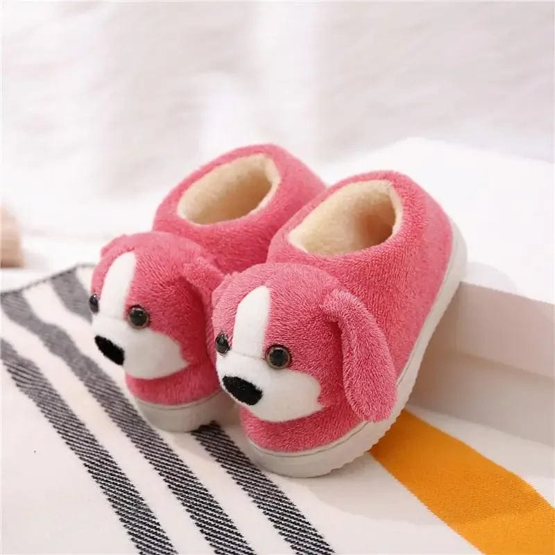 Chausson chien enfant Rose / 18-19