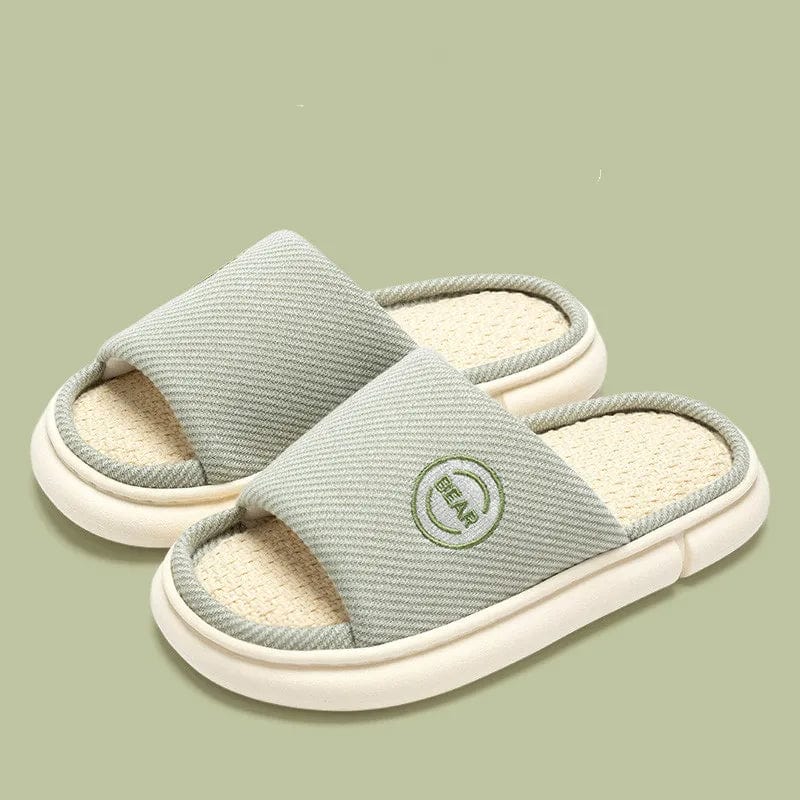 Chausson Claquette en Coton Vert / 35-36