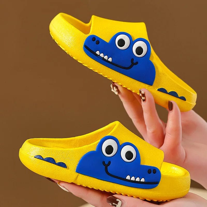 Chausson Claquette Enfant Crocodile Jaune / 26-27